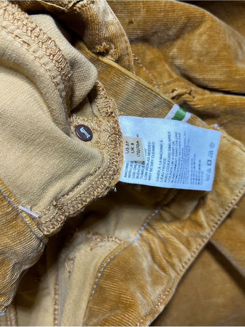 Pilcro Skinny High Rise Corduroy Jeans in Cedar 27 - Picture 5 of 13